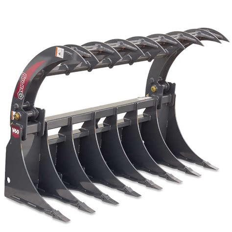 root grapple rake attachment skid steer v2|virnig v50 root rake grapple.